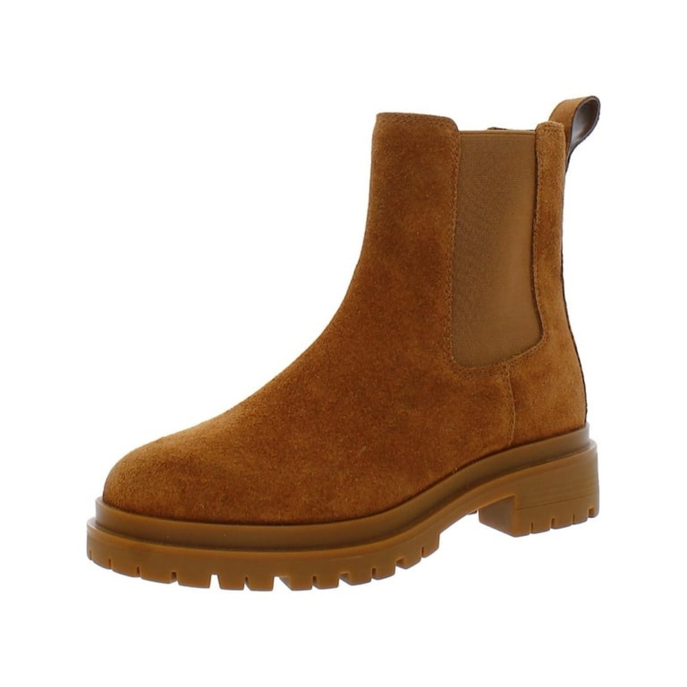 Lauren Ralph Lauren Womens Corinne  Brown Leather Ankle Booties Shoes NWT